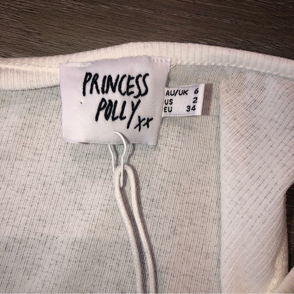 Princess Polly King Cobra Snake White Crop Tank Top Size 2 NWT Womens Small - Picture 6 of 8